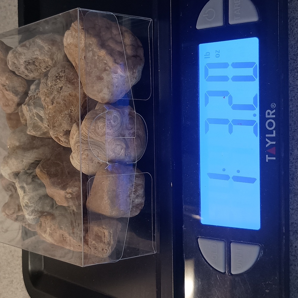 Natural Banded Agate Crystal Rocks, Lot 3.2 lb - Picture 2 of 10